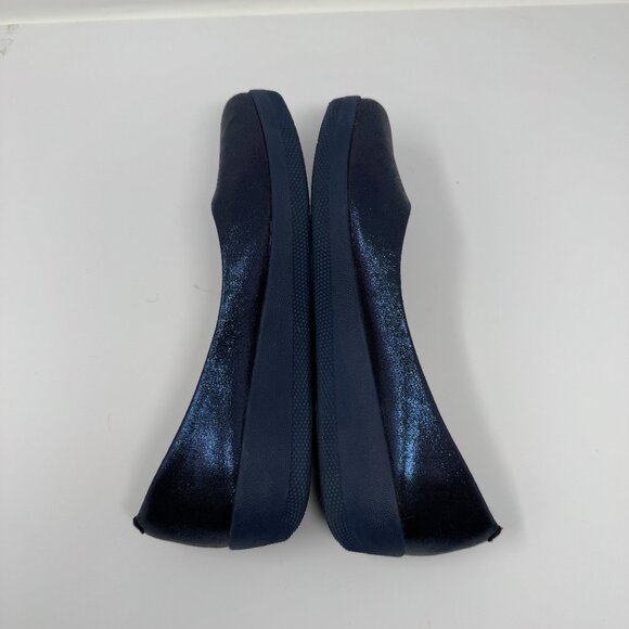 FitFlop Blue Shimmer Flats US 7.5 - Picture 6 of 9